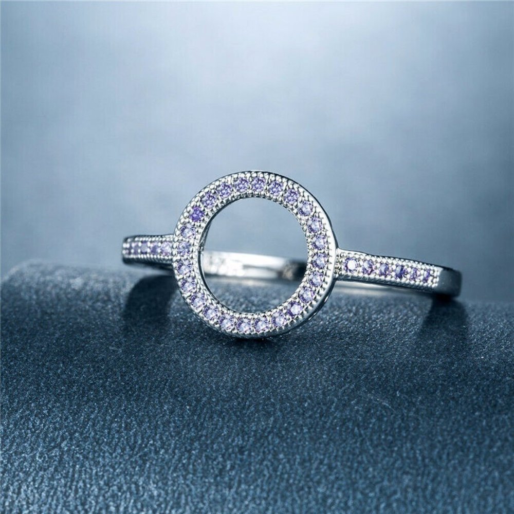 New 925 Sterling Silver Amethyst Ring - Picture 2 of 3